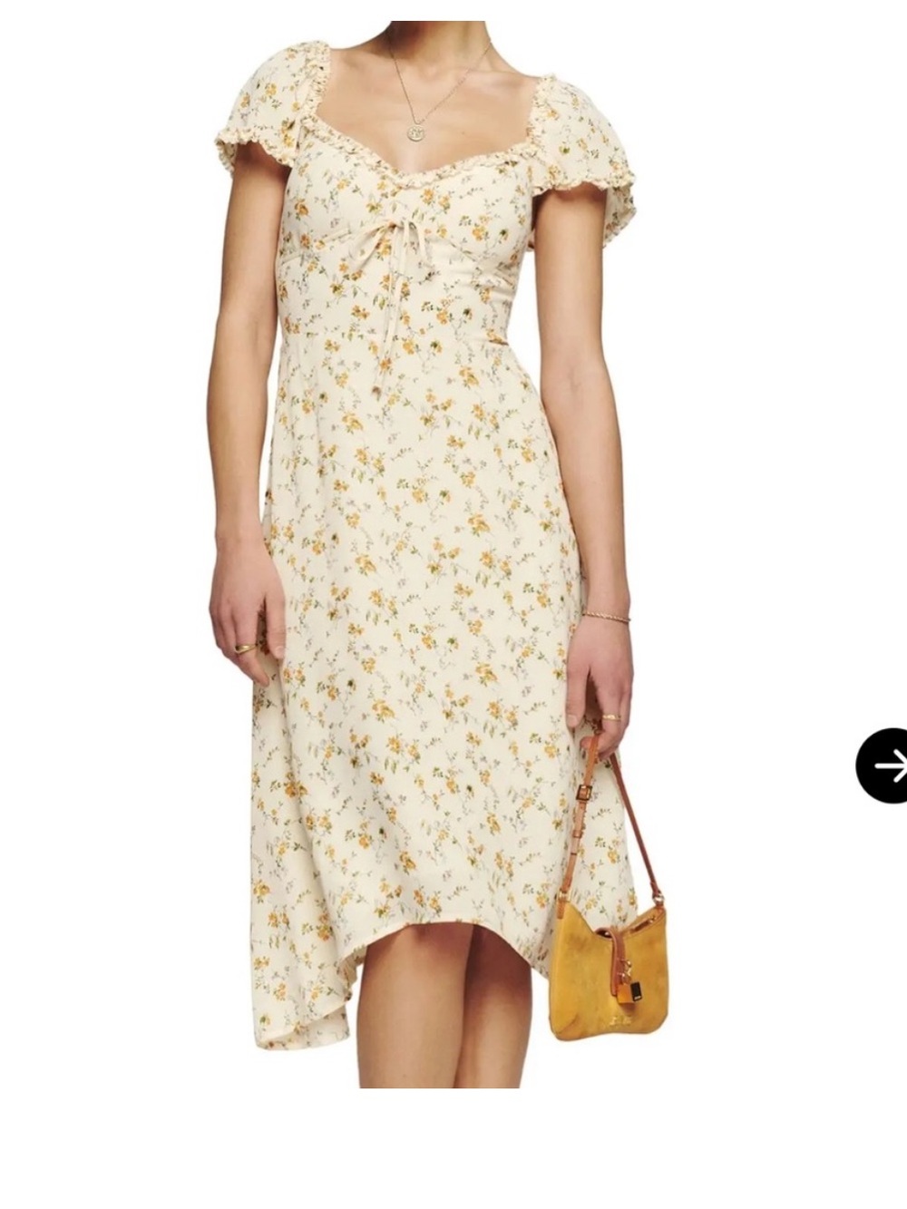 Reformation Maebry Flora Georgette Midi Dress